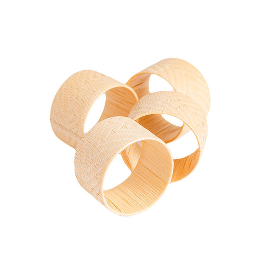 NR NAPKIN RINGS SET OF 4 NATURAL - ADRIANA CASTRO - Compralo en CorinneRegalos.com