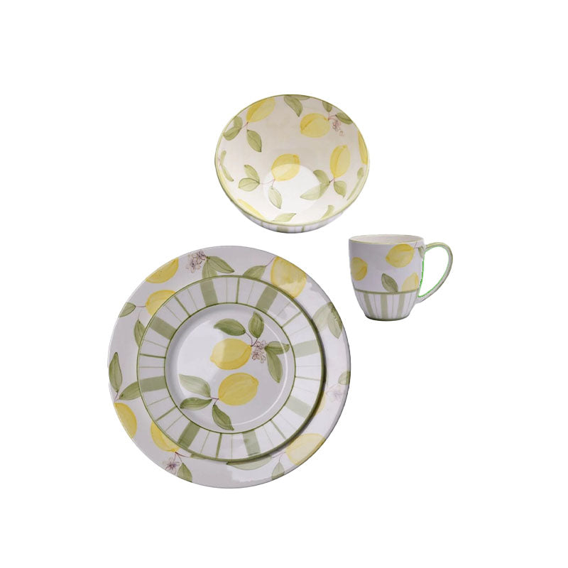 SETS DE VAJILLA LE MONI EN CERAMICA - COLOR LIMONES - ADRIANA CASTRO - Compralo en CorinneRegalos.com