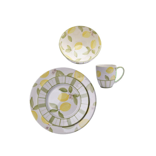 SETS DE VAJILLA LE MONI EN CERAMICA - COLOR LIMONES - ADRIANA CASTRO - Compralo en CorinneRegalos.com
