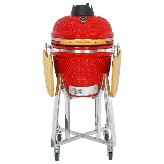 KAMADO GRILL 23.5 inch in 186 C ROJO - OOVO - Compralo en CorinneRegalos.com