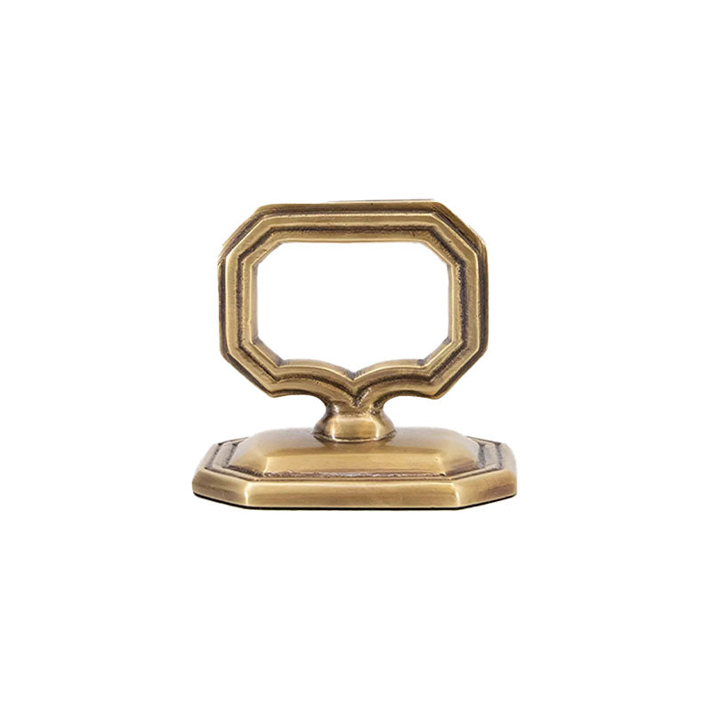 NAPKIN RING WITH PLACE CARD HOLDER - BRASS - HESTER & COOK - Compralo en CorinneRegalos.com