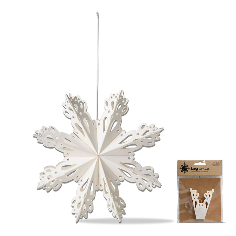 18 IN SNOWBIRD SNOWFLAKE HANGING DECOR - TAG - Compralo en CorinneRegalos.com