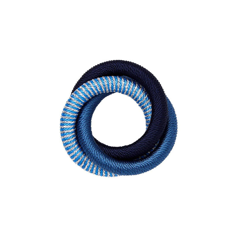 MALAGA NAPKIN RINGS S/4 BLUE-SILVER COMBINATION - MODE LIVING - Compralo en CorinneRegalos.com