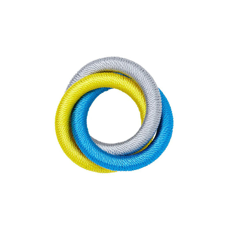 MALAGA NAPKIN RINGS S/4 GRAY, BLUE, YELLOW-BLUE ST - MODE LIVING - Compralo en CorinneRegalos.com