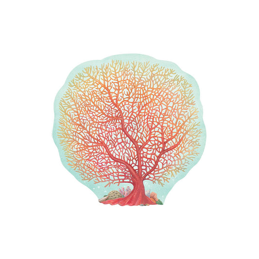 DIE-CUT CORAL PLACEMAT - 12 SHEETS - HESTER & COOK - Compralo en CorinneRegalos.com