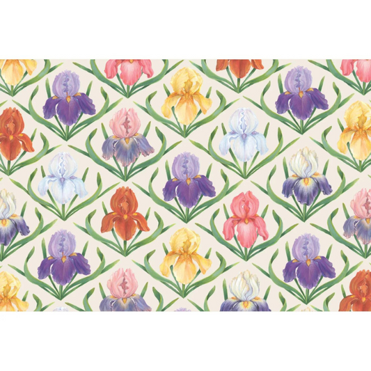 FIELD OF IRISES PLACEMAT - PAD OF 24 SHEETS - HESTER & COOK - Compralo en CorinneRegalos.com