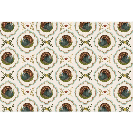 HERITAGE TURKEY MEADOW PLACEMAT - PAD OF 24 SHEETS - HESTER & COOK - Compralo en CorinneRegalos.com