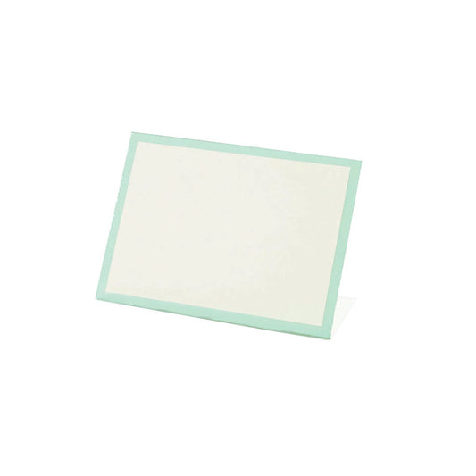 SEAFOAM FRAME PLACE CARD - BOTTOM FOLD - PACK OF 12 - HESTER & COOK - Compralo en CorinneRegalos.com