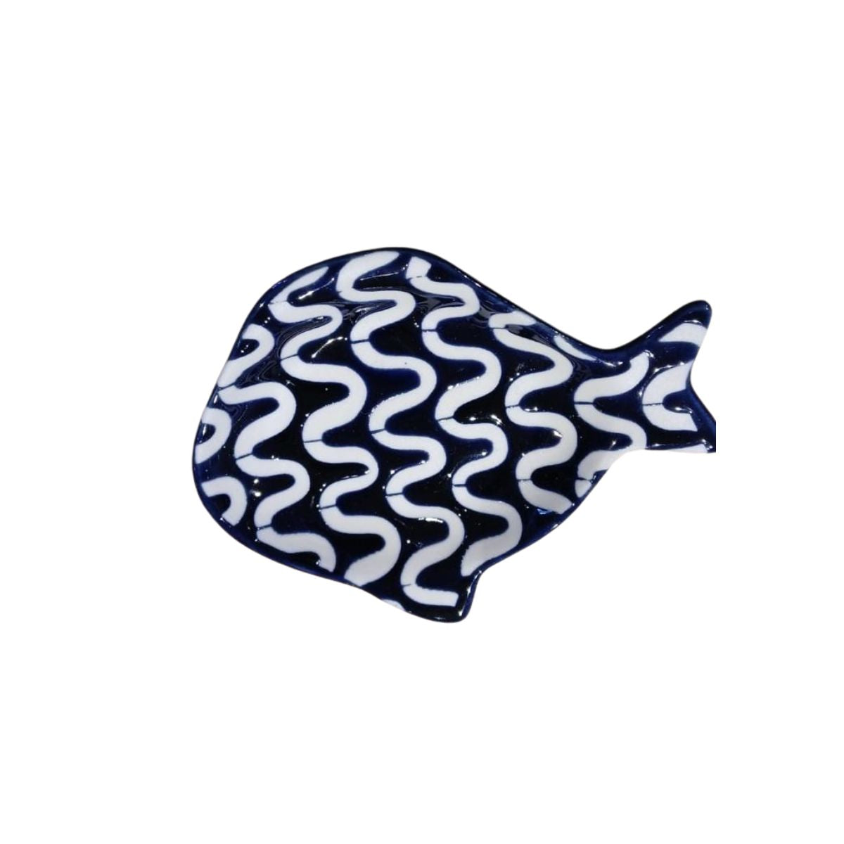 GEOMETRIC PATTERN FISH DISH 3 ASST CERAMIC 3.5 X 4.5 - ONE HUNDRED - Compralo en CorinneRegalos.com