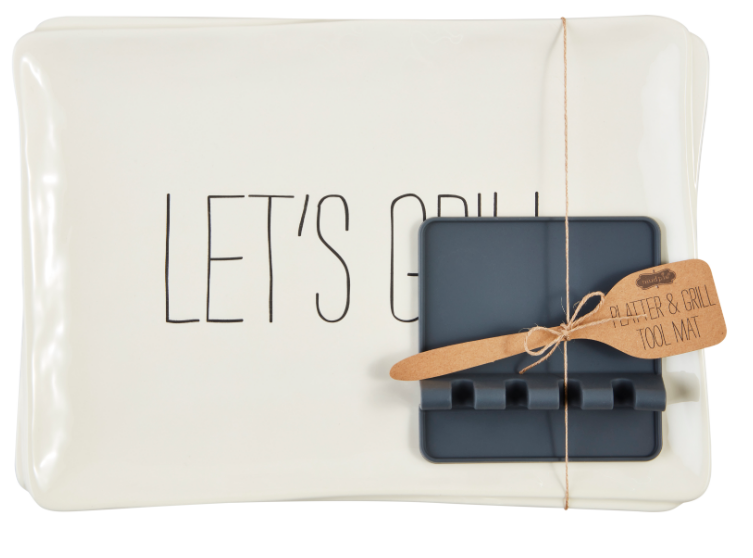 GRILL PLATTER & TOOL MAT SET